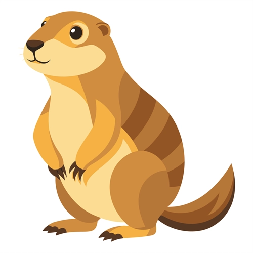 Jungle Safari Playful Xerus Transparent Sticker